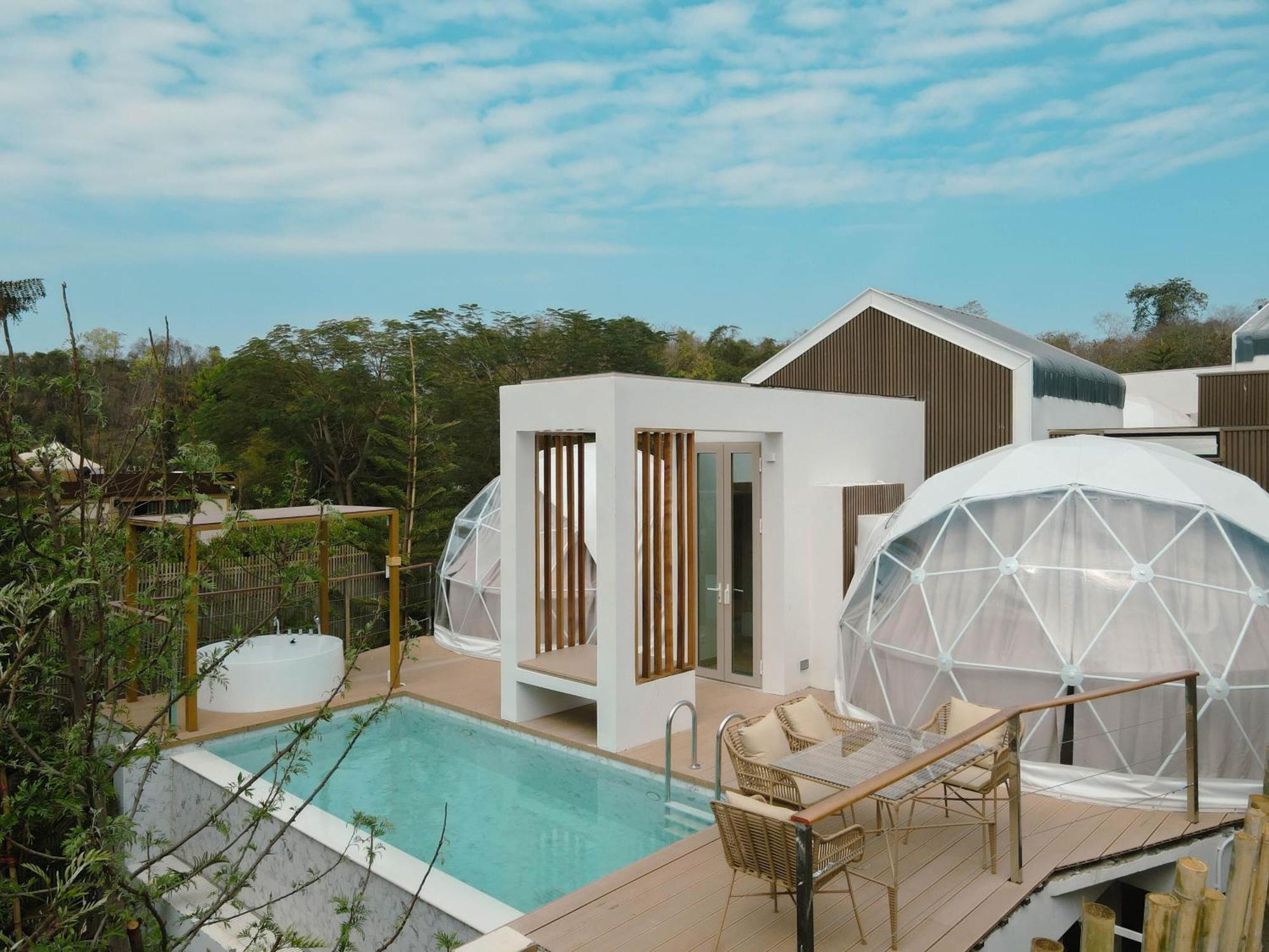 The X10 Nordic Tent And Glamping Pool Villa Khaoyai เขาใหญ่ - Sha Certified Ban Thung Sawang Exteriör bild